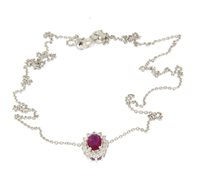 Collana Soranzo Gioielli Donna Pietre Preziose in Oro bianco Rubino AMT10367490 - AMT10367490